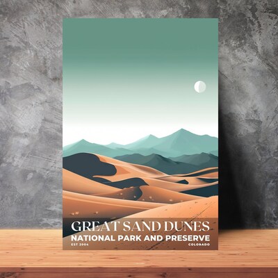 Great Sand Dunes National Park and Preserve Poster, Travel Art, Office Poster, Home Decor | S3 - image3